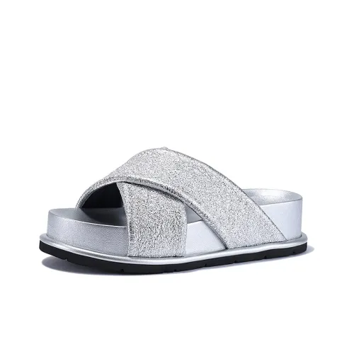 BELLALILY Слипоны Женские Серебряные Золотые