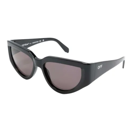 Off Белый кот Eye Солнцезащитные очки Женские Черный