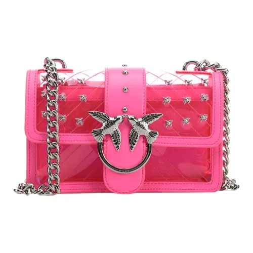 PINKO Love Series PVC Swallow Сумка Сумка через плечо Мини Женская Розовая