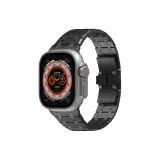 Нержавеющая сталь, дорожка, застежка-бабочка, ремень [черный]