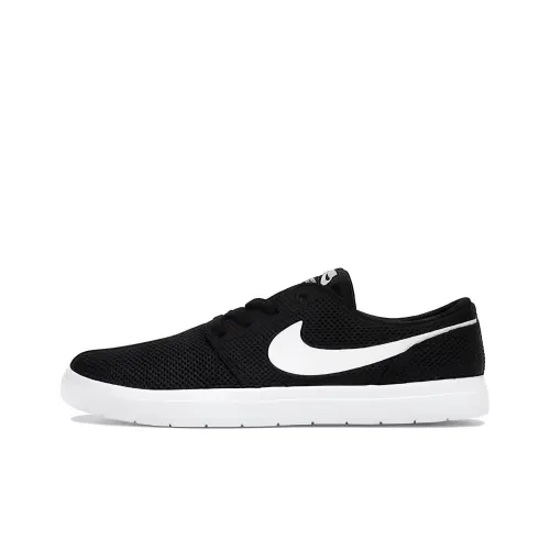 Nike SB Portmore II Ultralight Амортизация Износостойкие Низкие Кроссовки для Скейтбординга Унисекс Черные
