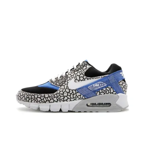 HUF x Nike Air Max 90 Амортизация Износостойкий Низкий Топ Повседневная Обувь Мужская Черный Белый Синий