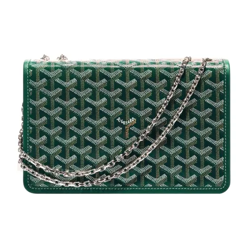 GOYARD Alexandre Iii Холст и Кожа Сумка через плечо Женская Зеленая