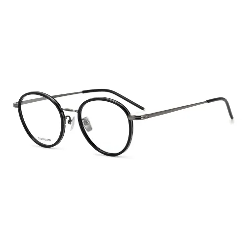 Lotson Пластиковая оправа Чистый титан Овал Оправы для очков Унисекс