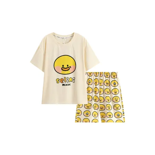 FENTENG Пижамный комплект женский бежевый абрикос