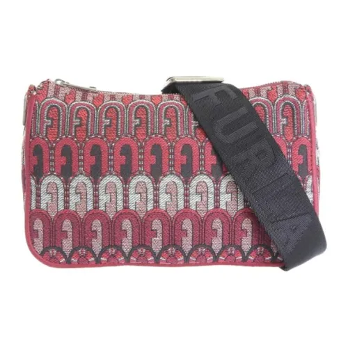 Furla Moon Canvas Crossbody Bag Mini Women's Red