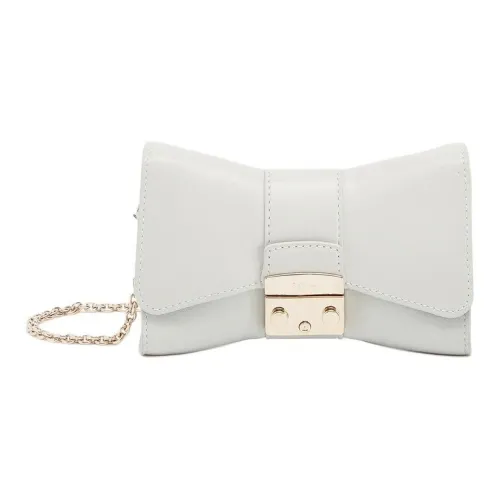 Furla Metropolis Collection Сумка через плечо из коровьей кожи мини-сумка женская цвет зефирный белый