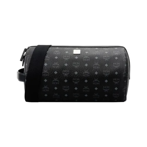 MCM Klassik Visetos Кожа Сумка через плечо Унисекс Черный