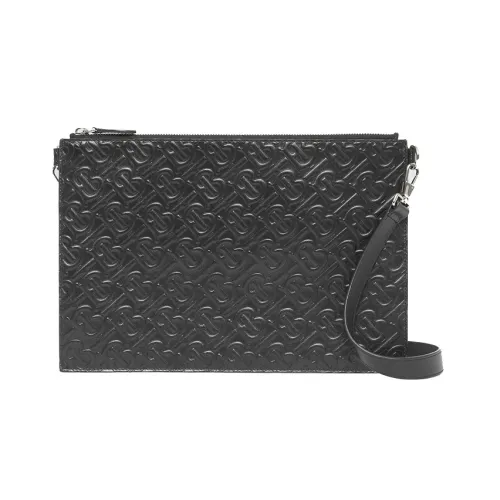 Burberry Коровья кожа Одно плечо Через плечо Клатч Женский Черный