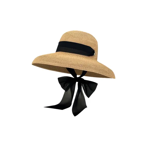 ZKY Соломенная плетеная ведрообразная шляпа Женская