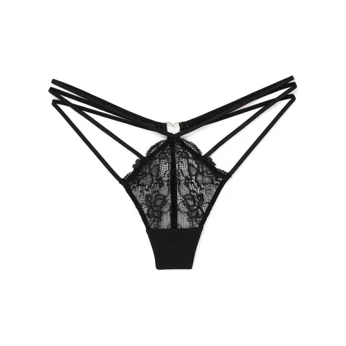 Victoria's Secret ADORE ME NEW! Kimberly Стринг Пантика Нижнее белье Женское 1 упаковка Глубокий черный Ворон