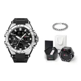 Чёрный Серебряный + Комплект Браслета