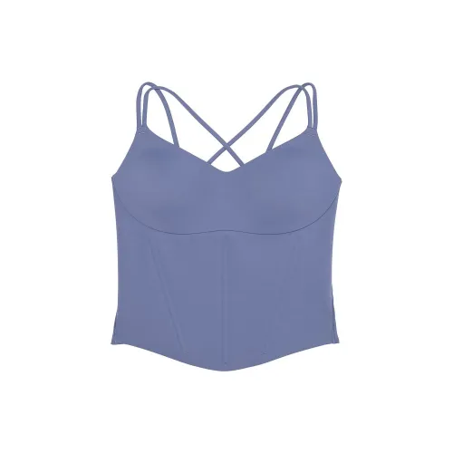 Victoria's Secret ELEVATE CORSET Майка Бархат MORNING Синий Топ на бретелях Женские Утренний свет Синий