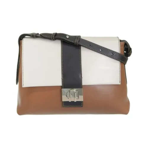 Furla CHARLOTTE Кожа Сумка через плечо Сумка на плечо Женская Коричневый Серый