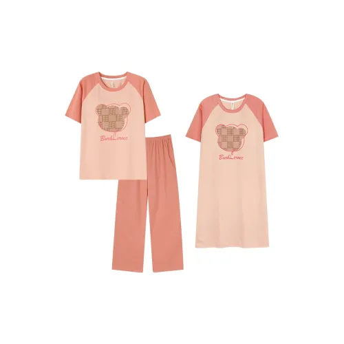 Follow the United States Пижамный комплект Утепленный Женский Оранжевый Красный