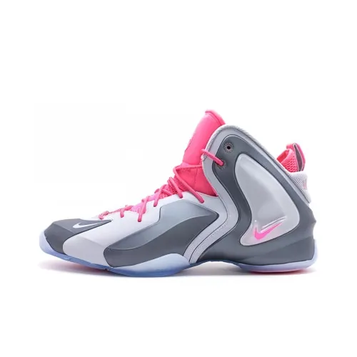 nike Penny Lil Posite Hyper Розовый Shock Absorbers Slip Resistant MID Топ Винтажные баскетбольные кроссовки Мужской Серо-розовый