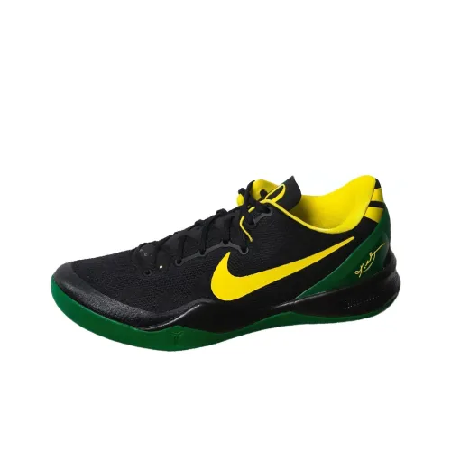 nike Kobe 8 'Oregon DUCKS' PE Пачка Устойчивый к истиранию Дышащий Низкий Топ Баскетбольные кроссовки Мужской Черный Зеленый