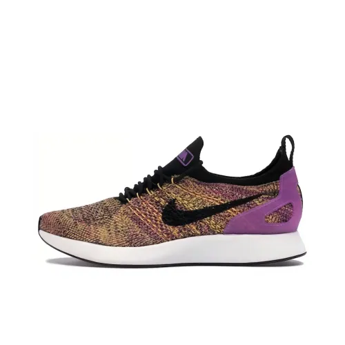 Nike Air Zoom Mariah Flyknit Амортизация Износостойкий Низкий Топ Беговые Кроссовки Женские Фиолетовые Желтые