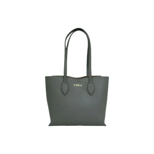 Furla Era Кожа Тоут Сумка Сумка для покупок Сумка Маленькая Женская Серо-зеленая
