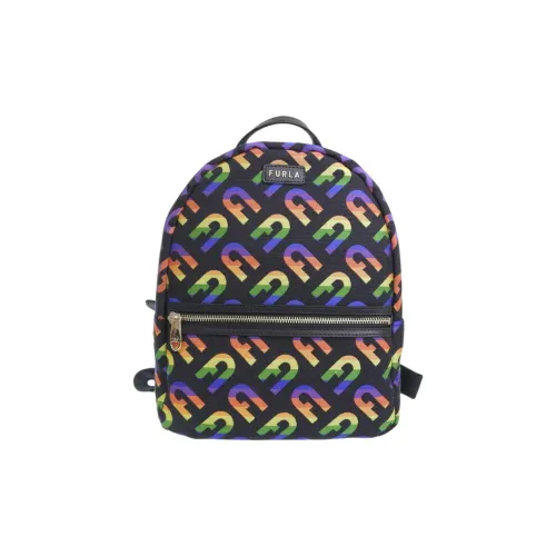 Furla Minerva Холст Рюкзак Маленький Женский Черный