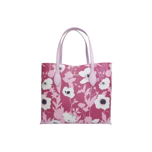 Furla Кожа Тоут Сумка Сумка для покупок Сумка Женская Розовая Многоцветная