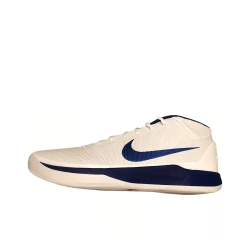 Nike Kobe AD Амортизация Износостойкие Низкие Баскетбольные Кроссовки Мужские Белые и Синие
