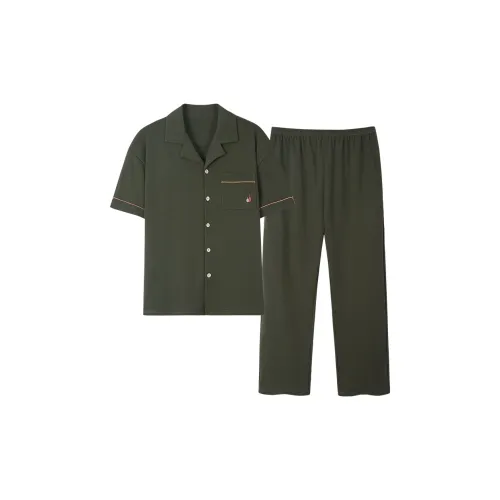 Mulong Family Пижамный комплект Мужской Оливково-зеленый