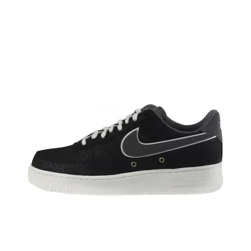 Nike Air Force 1 Амортизация Износостойкие Низкие Кроссовки для Скейтбординга Мужские Черные
