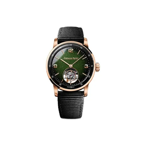 AUDEMARS PIGUET Автоматический Механический Механизм Унисекс Часы 41 мм Зеленый Циферблат Керамические Оправа Часов Коровья Кожа Ремешок