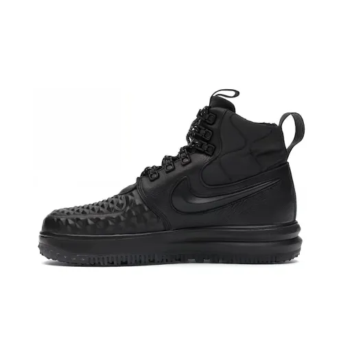 Nike Lunar Force 1 Устойчивые к истиранию Дышащие Высокие Кроссовки для скейтбординга Женские Черные
