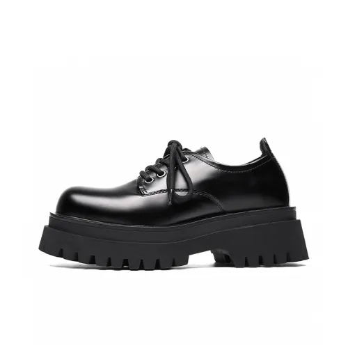 Zuogedu Модный Derby Обувь Chunky Кэжуал Унисекс Черный