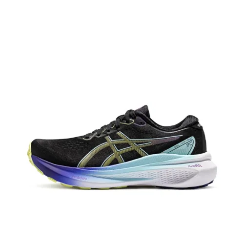 Asics Gel Kayano 30 Беговые кроссовки Низкий верх Черный, Желтый, Синий Женские