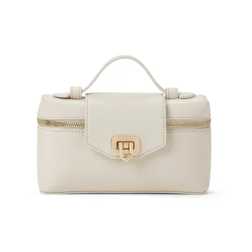 CHARLES KEITH Тисненая кожа Сумка через плечо Маленькая Женская Бежевая Черная