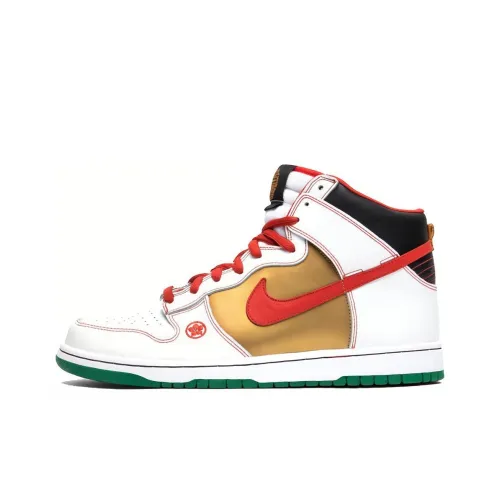 nike Dunk SB Money Кошка Счастливый кот Высокие кеды Скейтбординг Унисекс Белый