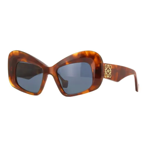 LOEWE Ацетат Прямоугольные Солнцезащитные очки Унисекс Коричневый