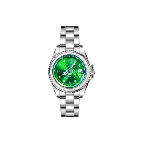 LANDU Кварцевый Movement Женские часы 35 мм Зеленые