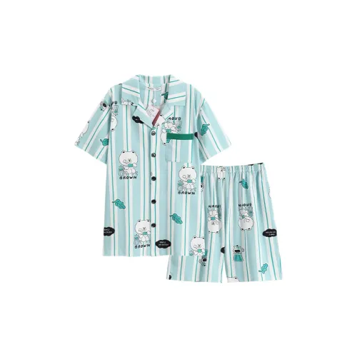 FENTENG Пижамный комплект мужской синий полосы