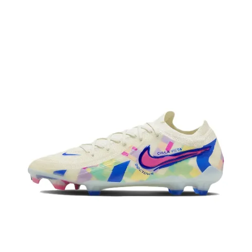 Nike Phantom GX 2 Elite FG Твердый Грунт Устойчивые к Износу Футбольные Бутсы Унисекс Белый Синий