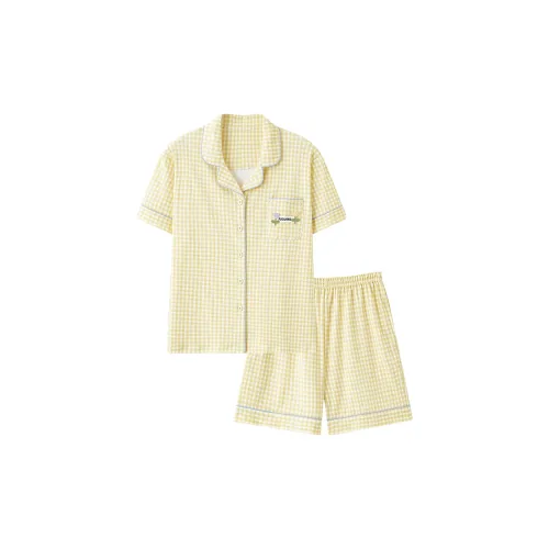 JinShaLa Pajama Комплект Женский Желтый