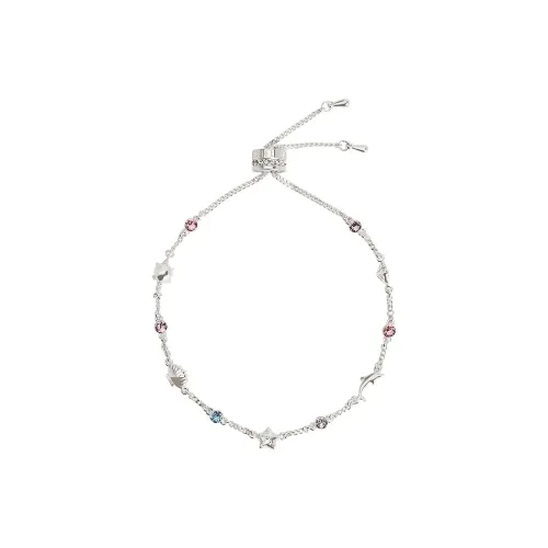 CHARLES KEITH Латунь Кристалл Браслеты Женские Серебряный Серебряный МULTИ Композитный Цвет