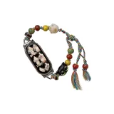 Бусины, шнур, ремень - черный кот