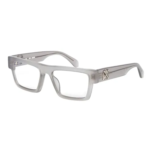 OFF Белый Ацетат Прямоугольные Оправы для очков Унисекс Серый