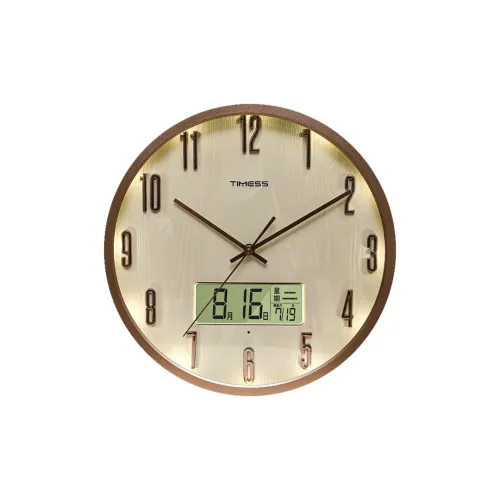 TIMESS Часы с секундами, унисекс, настенные, бежевые