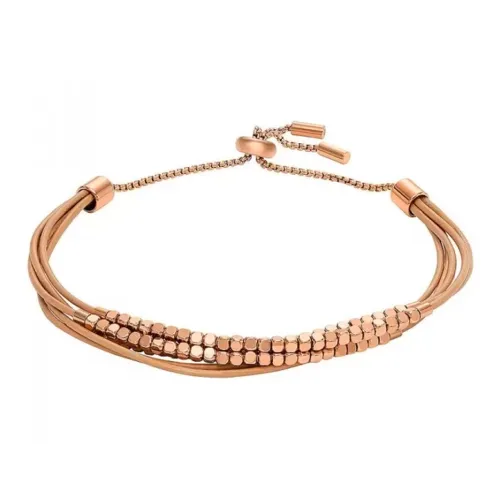 FOSSIL Стальной Кожа Браслеты Женские Золото