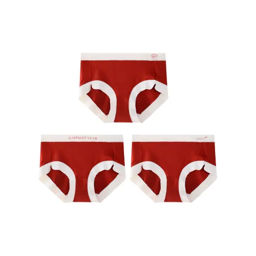 JUNEROSE Красный 3 упаковки Женские трусики-бикини