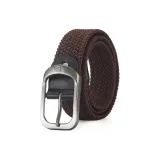 Серебристая пряжка, коричневый