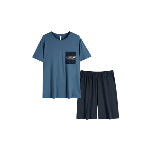 ITALAI Ancient Aqua Blue Мужские Пижамные Комплекты