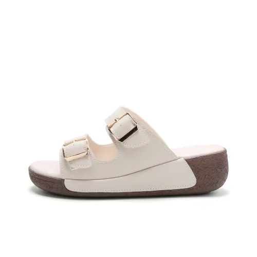 Reivanti Резиновая подошва противоскользящие устойчивые к истиранию слипоны женские бежевый