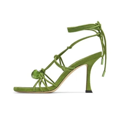 Jimmy Choo Jemma One Sandals с ремешком 9 см женские оливково-зеленый