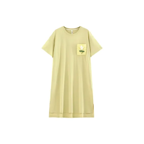 White Ran Ночная сорочка Женская Желтая Зеленая